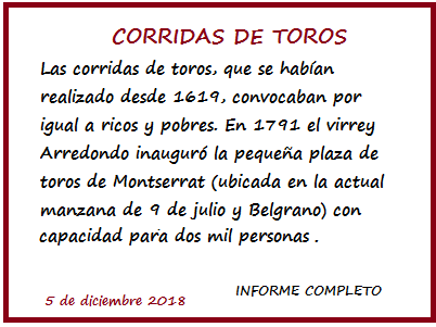 CORRIDAS DE TOROS EN BUENOS AIRES